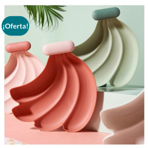 Plato Platano para bocaditos con surtidor